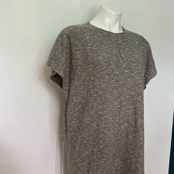 Pure Jill J Jill Cotton Shift Dress Sage green - Picture 2 of 8